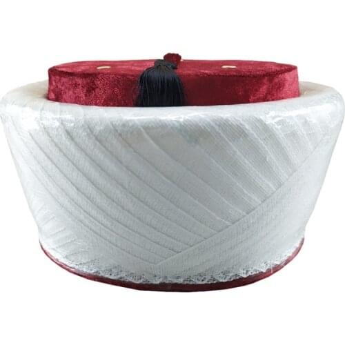 İmam Sarığı Çarpraz Model Kolalı Türk Stil İslami Şapka