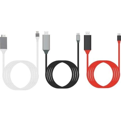 USB 3.1 Usb C To HDMI-compatible 4K Adapter Cable 2M Type C To HDMI-compatible Cable for Samsung Galaxy S9/S8/Note 9 Huawei