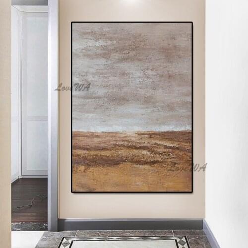 Semi-Abstract 100% Handpainted Painting On Canvas Of The Desert New Arrival Modern Home Decoration Wall Art Painting No Framed