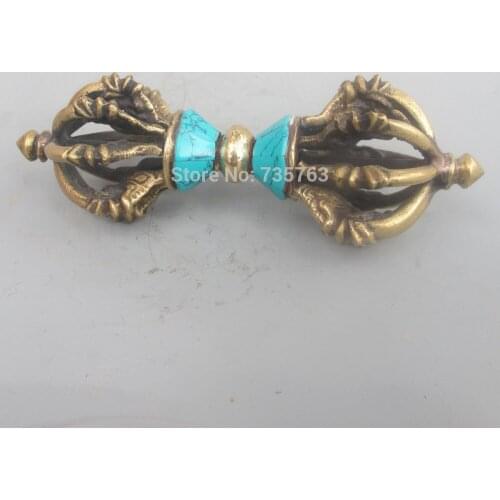 Xiuli 00673 Chinese Copper Bronze Collect Buddhism Dragon Hand Statue Vajra Talismans