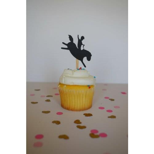 Cowboy Cupcake Toppers Buckeroo Theme party baby bridal shower birthday ocearn wedding cake topper decor