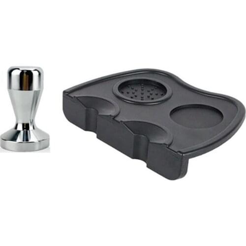 Coffee Tamper Mat High Quality Silicone Rubber Tampering Corner Mat Coffee Maker Stainless Steel Coffee Press