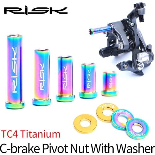 RISK Bicycle C Brake Caliper GR5(TC4) Titanium Road Bike C Clamp Fixed Nuts With Washer M6 x 10/15/20/25/30/40mm Cycling Parts