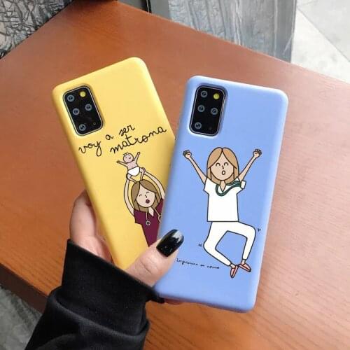Fashion Cartoon Medicine Doctor Nurse Candy color TPU Soft Silicone Phone Case For Samsung S21 S21Ultra S21PLUS cover