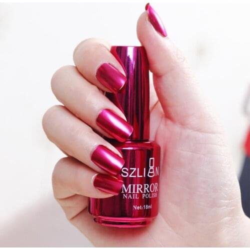New 1Pcs Gorgeous Mirror Effect Nail Polish Magic Metallic Lacquer Nali Polish Chrome Nail Art Polish Varnish Nail Polish