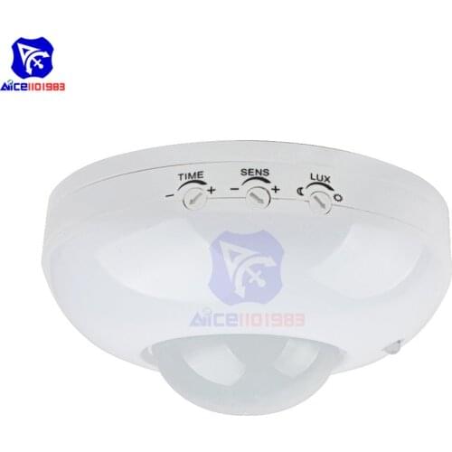 PIR Motion Sensor Switch 110V-240V Adjustable Ceiling Infrared Body Motion Sensor Light Switch Security Automatic LED Sensor