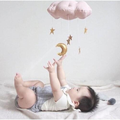 Cloud Hanging Decoration For Kids Room Wall Decor Cotton Stuffed Toy Baby Bed Toy Birthday Gift Children Tent Ornament Prop