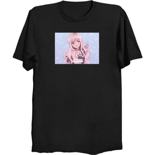 Retro Anime Whatever 90s Retro Anime Vaporwave Girl T Shirt Menwomen Short Sleeve Cotton T-shirt Vintage Tee Shirt Unisex