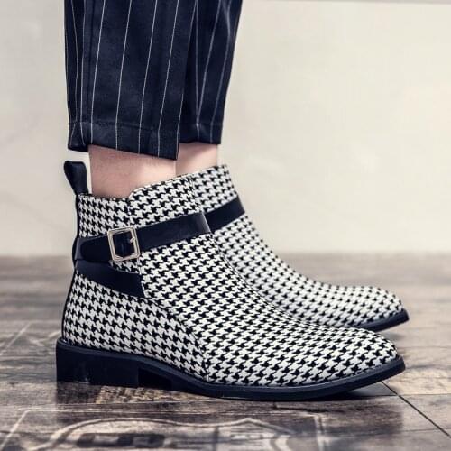 Luxury Men Leather Boots Large Size British Men Chelsea Boots Outdoor Male Motorcycles Boots Chaussures Homme Men Ankle Boots