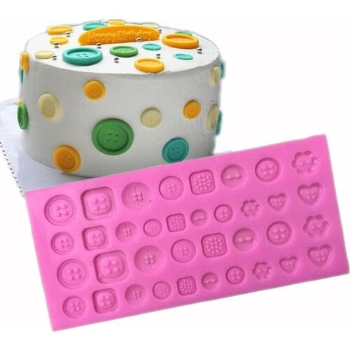Various Buttons Shaped Silicone Cake Mold Tools Baking Molds For Chocolate Pastry Candy DIY Fondant Decorating Tools Accessories