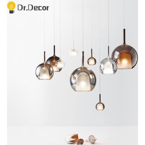 Modern Home Decor LED Glass Pendant Lights Nordic Kitchen Hanging Lamps Living Room Bedroom Pendant Lamp Bar Light Fixture