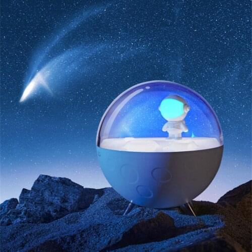 3 Modes Lighting USB Rechargeable Touch Switch Music Childrens Night Lamp LED Night Light Cute Outer Space Table Reading Lamp