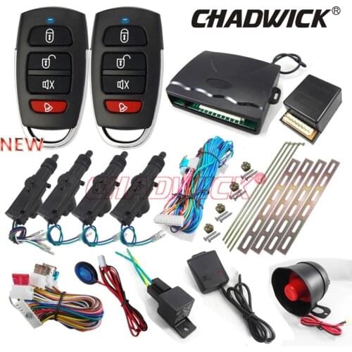 Universal 1-Way Vehicle Car Alarm System & central door lock system 1 master 3 slaves Keyless Entry locking Siren 8101 CHADWICK