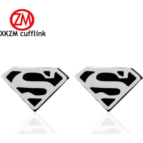 New Arrive Mens Shirt Cufflinks Black super hero Cuff Links For Wedding Party Fashion Simple Men Sleeve Shirt Cufflinks
