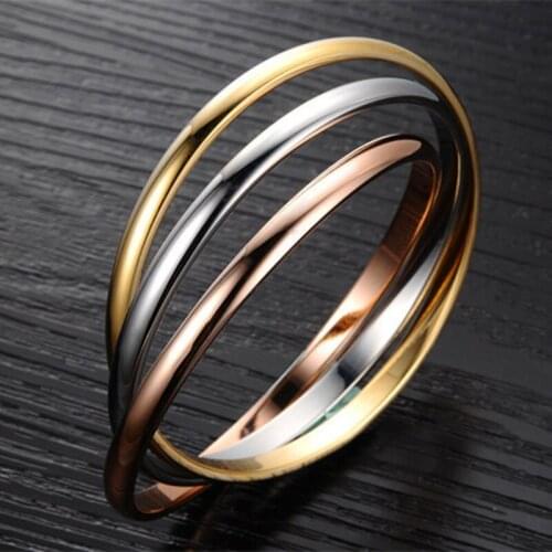 MANGOPIE 3 Color Anel Gold Plated Brand Rings For Women Elegant Party Wedding Rings Rose Gold Fine jewelry