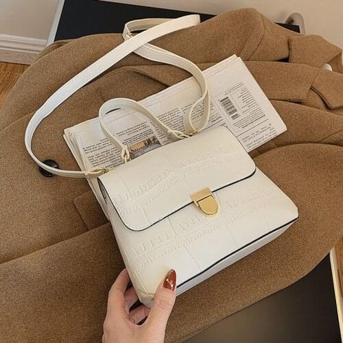 Winter High Quality Handbag For Women 2020 Retro Stone Grain Shoulder Bag Large Capacity Female Crossbody Bag