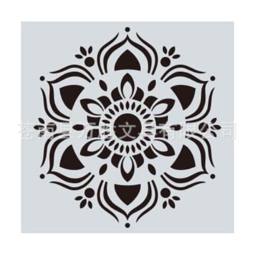 15*15 Mandala Layering Stencils for Diy scrapbook/photo album Decorative Embossing Painting Drawing stencil,home decor