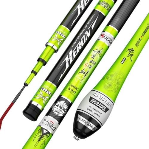 2.7m-5.4m Taiwan Fishing Rod Super Light Telescopic Fishing Olta 6H 5H 4H Super Hard Carp Fishing Pole Feeder Hand Rod De Pesca