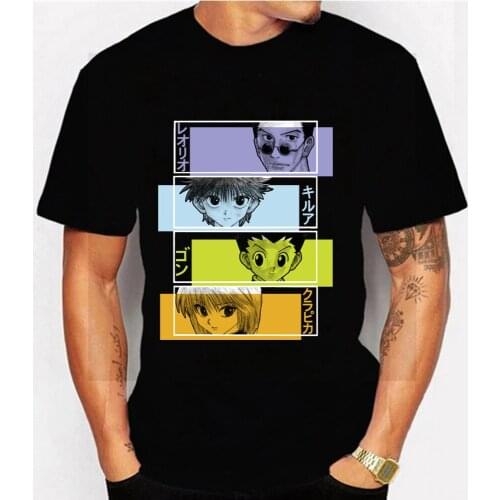 2020 Anime Hunter X Hunter Killua Leorio Kurapika Gon Hisoka Pullover T Shirt Streetswear Tops