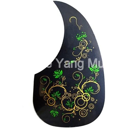 5pcs Black Flower Decoration 40" 41" Acoustic Guitar Pickguard Black Peel and Stick Adhesive Back Guitar Necessities Wholesales