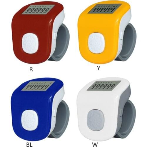 6 Digital Rechargeable Hand Tally Counter 7 channels LED light Electronic Prayer Silicone Ring Counter 999999 Counters