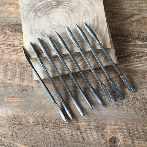 8Pcs 200mm Double Head mini Metal Filing Rasp Needle File Wood Tools Hand Woodworking carving Files Tool