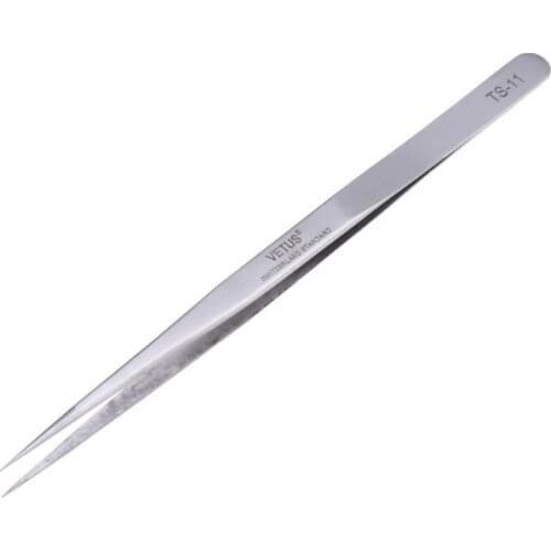TS-11 POLISHED TWEEZERS Black Portable Straight Bent Tweezers Plastic Anti-static Tweezers Tool Kit for iPhone Repair Hand Tools