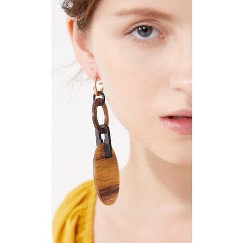 Amorita boutique Exaggerated circular design drop earrings
