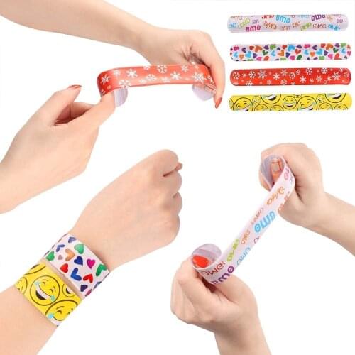 10Pcs Slap Bracelets Kids Event Party Favors Supplies Birthday Party Toys Easter Birthday Party Favor and School Classroom Prize