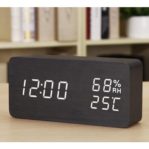 Digital Hygrometer Indoor Thermometer Humidity Meter Room Humidity Monitor Gauge with Alarm Clock Voice Control Gift