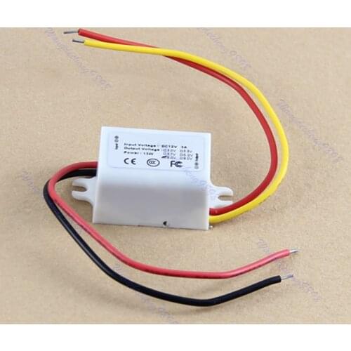 DC DC Converter 15W 12V Step Down to 6V 3A Power Supply Module Waterproof-White L15