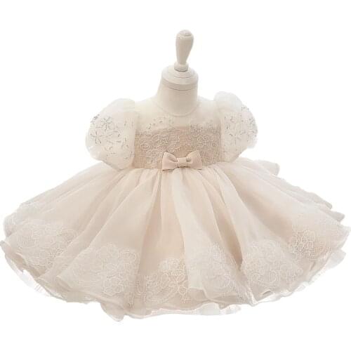 Infant 1 Year Birthday Party Dress Baby Dresses For Girls Baptism Clothing Toddler Princess Wedding Gown Girl Baptism Frocks