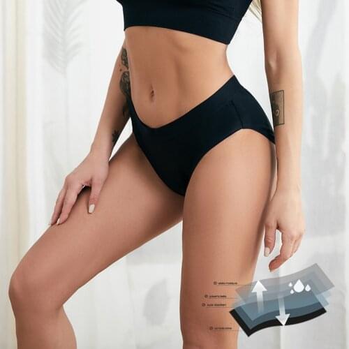 Womens Physiological Underwear Menstrual Briefs 4 Layers Anti-Leakage Incontinence Absorbing Panties Breathable Female Lingerie