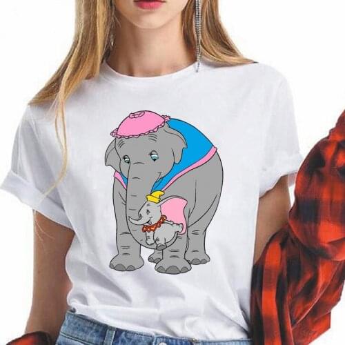 Summer New women T-shirt Dumbo T-shirt Kids Short Sleeve Family Look Outfits Casual Adult Unisex Top