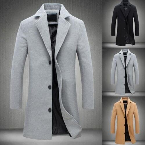 HUISONG Men's Trench Coats