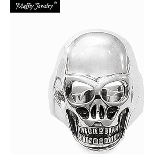 Skull Ring,Europe Style Rebel Open Ring Fashion Good Punk Jewerly For Women & Men ,2017 Heart Gift In Silver,Super Deals