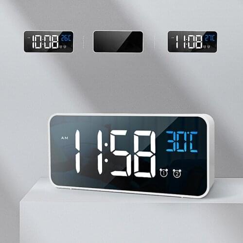 Creative Mirror Alarm Clock Smart Electronic Clock Led Clock Digital Alarm Clock Bedroom Desk Decoration reloj despertador
