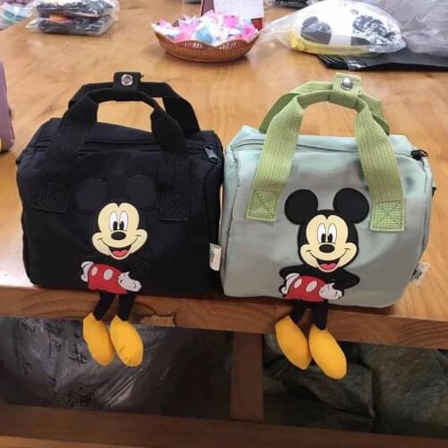 Disney new Mickey Mouse girl children small square shoulder messenger mini bag handbag kids cartoon mickey handbag black