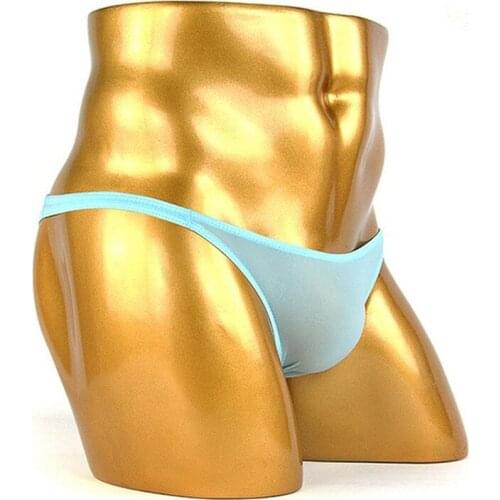 Mens Sexy Micro Bikini Briefs Breathable Ice Silk Swim Thongs Tanga Panties Bottoms Low Waist Male Beach Underwear Sunbathing