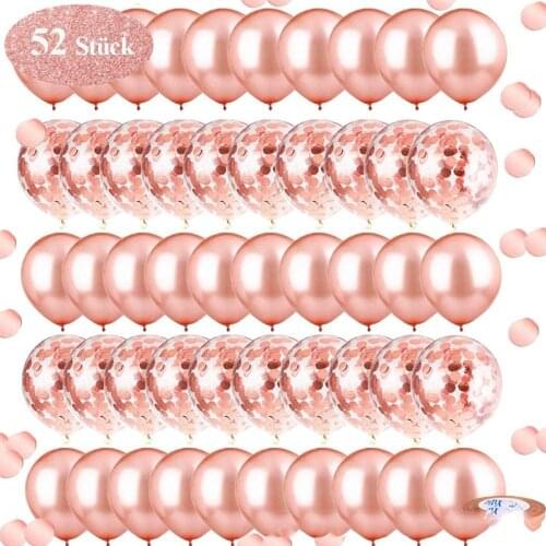 Rose Gold Sequined Latex Balloon Chain Set Birthday Wedding Party Atmosphere Decoration Ballon Happy Birthday Party Decor Baloon