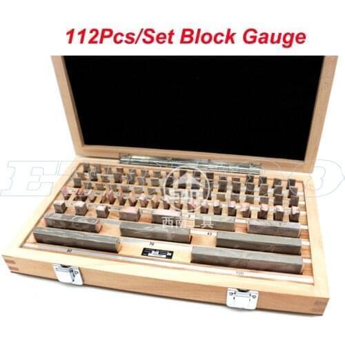 Block Gauge Set 112pcs/set, 0 Grade(0.5--100mm),1 Grade Gauge Inpsection Block Measurement Tool