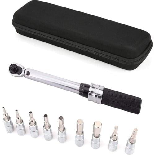 1/4"DR 1-25nm Adjustable Torque Wrench Set Hand Tools Spanner Kit Home DIY Fixing Bicycle Repair Tool Set