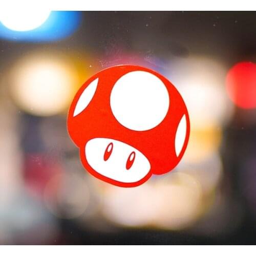 Car Styling and Decals Cute Mushroom Classic Game Sticker Motorcycle Helmet Laptop DIY Scratches Cover Stickers