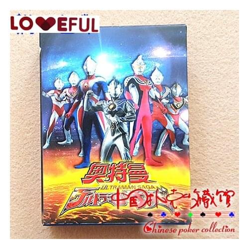 New Cutely Cartoon Ultraman Monster Paper Poker Playing Cards For Children Kids Fun Party Gifts