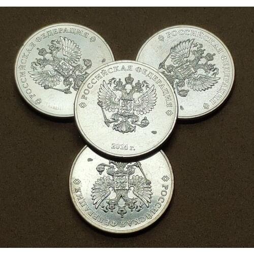4 PCS Set of Russia 2014 ,100% Real Genuine Comemorative Coin,Original Collection