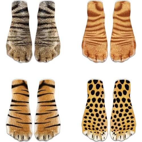High Quality Fashion Kawaii 3d Printed Cotton Sock Cute Cat Claw Ankle Short Socks Children Cartoon Funny Animal Paw Sock Women