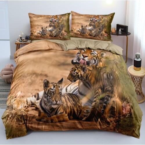 3D Camel Beddings Design Tiger Duvet Cover Sets Animal Bed Linen and Pillow Cases 160*200cm Full Twin Double Single King Size