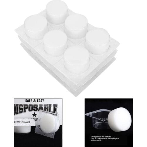 Pratical Portable Professional Disposable Tattoo Dip Cup for Needle Clean Disposable Dip Foam Tattoo Supplies