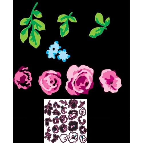 Beautiful flowers and leaves cutting Dies metal mould decoration clipping paper trade cutting blade punch literal die