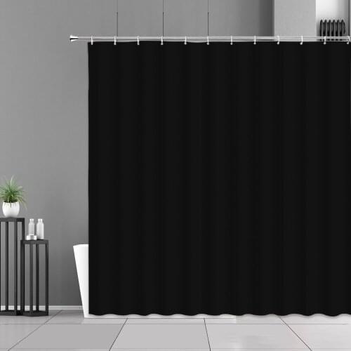 Simplicity Classic Solid Color Waterproof Shower Curtains Modern Black Grey Blue Bath Curtain For Home Bathroom Bathtub Decor